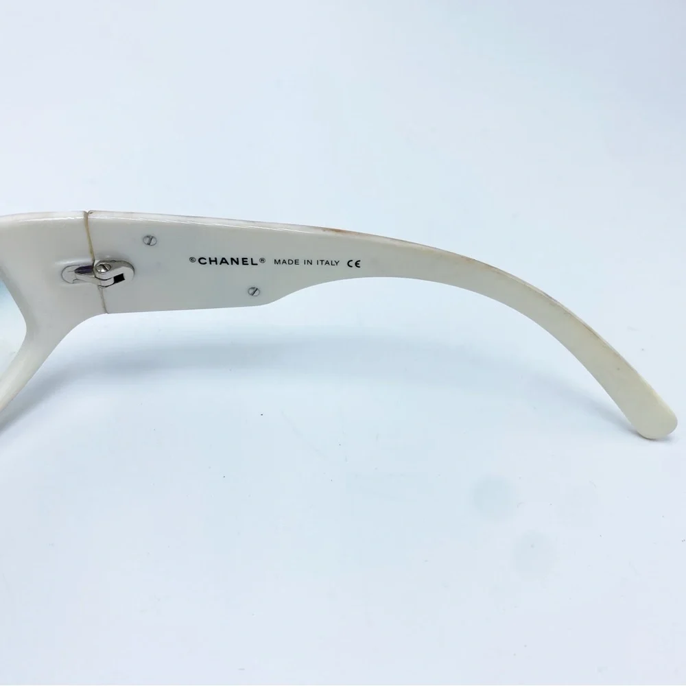 Authentic CHANEL Dream Wrap White & Black Sporty Y2K Early 2000s Sunglasses - Picture 11 of 12